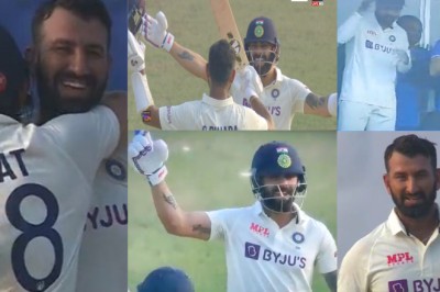 Video - Cricketer Kohli And Pujara Dance After His Century After Long
