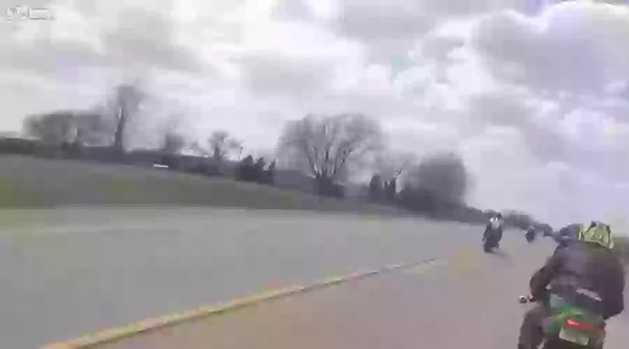 Amazing Save Bike Accident
