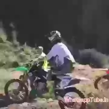 Bike riding on hill