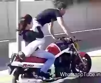 Crazy Boyfriend Girlfriend Bike Stunt