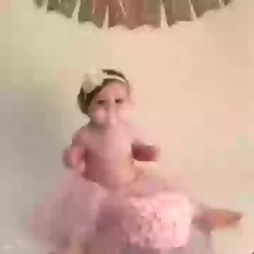 Cute Baby Eating Cake Funny