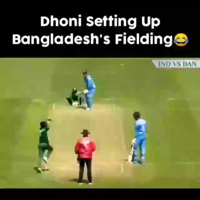 Dhoni Setting Up Fields For Bangladesh