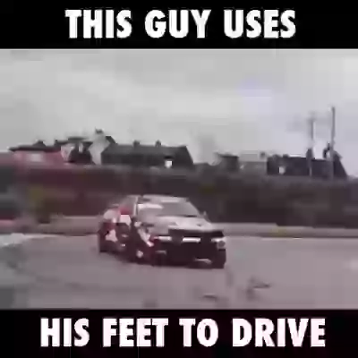 Driving Car With Feet