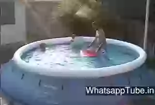 Enjoying Summer In Air Bathtub