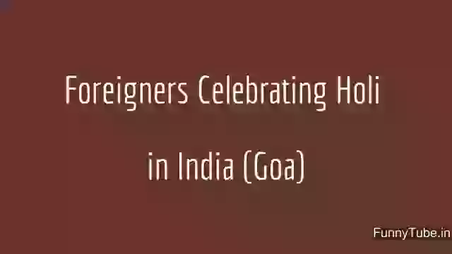 Foreigners playing holi in india