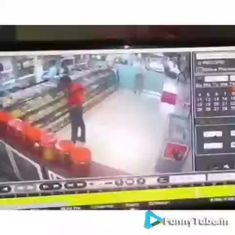 Funny Accident In India Car Rammed To The Shop
