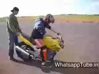 Funny Bike Stunt No Front Wheel