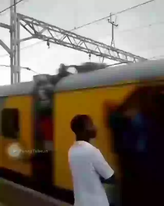 Funny Fail Man Slapped From Train UNEXPECTED