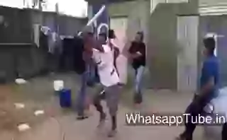 Funny Video Playing Garba With Bat