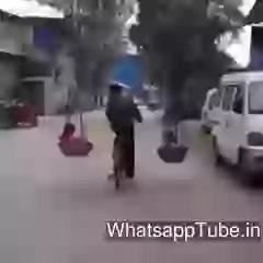 Funny Way Caring On Cycle