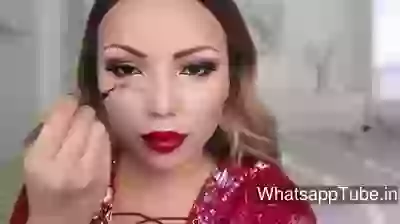 Girl Have 4 Eyes Funny Makeup