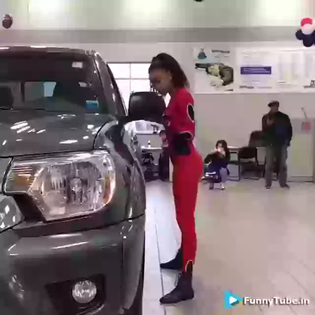 Girl Walking Under Car Amazing Stunt Video