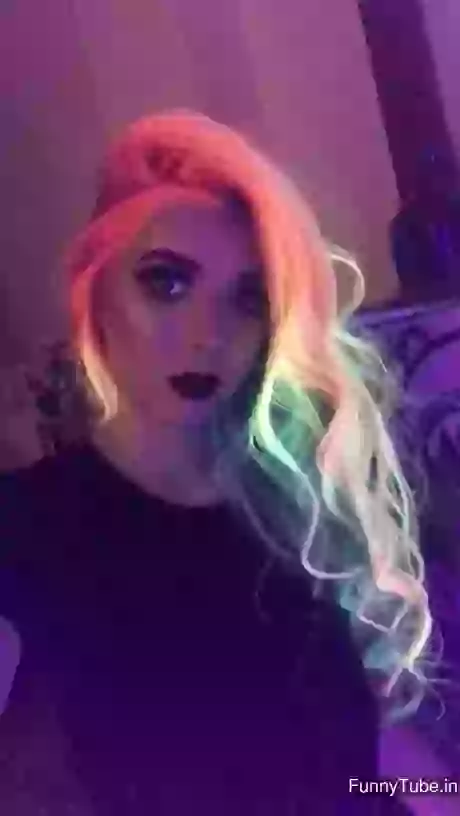 Girl have glowing hair