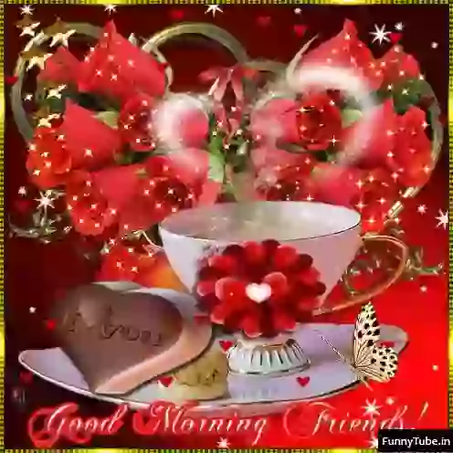 Good Morning Friends Love You Status GIF