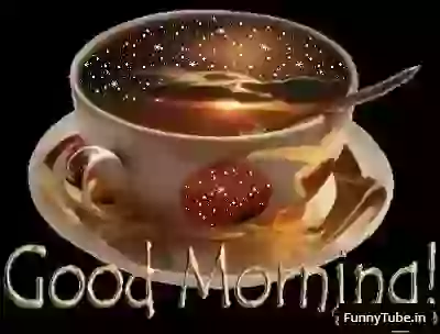 Good Morning Tea Time Animated Status GIF