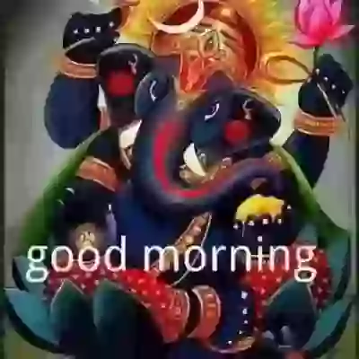 Good morning wish with ganesha aarti
