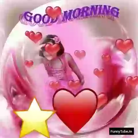 Lovely Animated Cute Girl Good Morning Whatsapp Status GIF