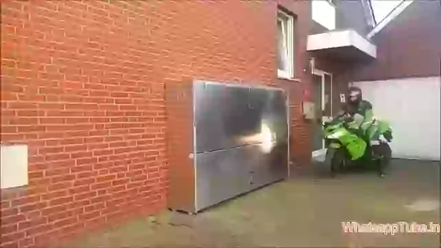 Pretty rad motorcycle storage