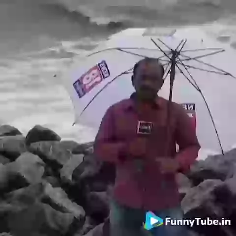 Reporter On Beach Funny Fail Video