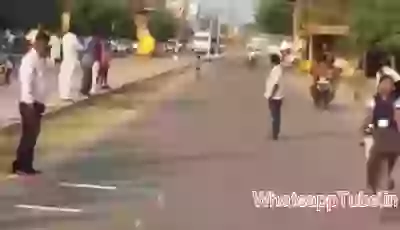 Skate stunt Indian little boy