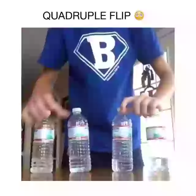 Successful 4 Bottle Flip
