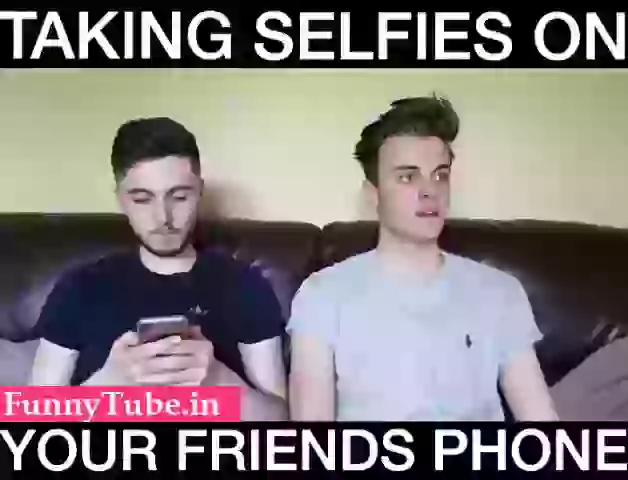Taking Selfies On Friends iPhone