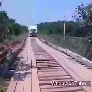 Truck Down While Crossing Old Bridge