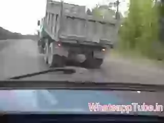 Truck Driving Withput One Front Wheel