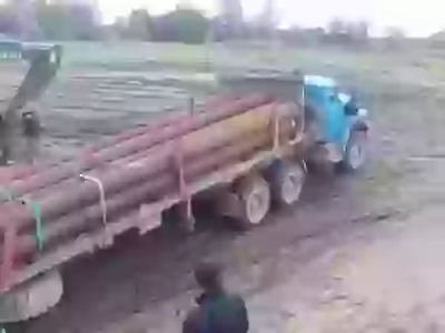 Truck Falling Down In Water