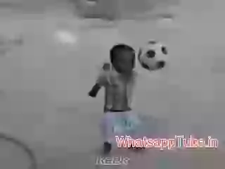 Funny kid Football kick