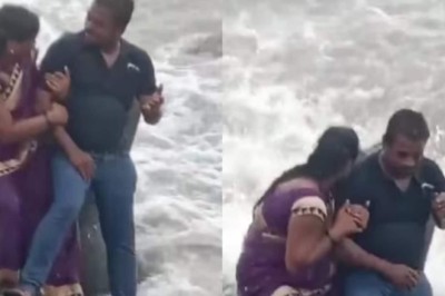 VIDEO: પતિની નજર સામેથી ખૂંખાર દરિયો પત્નીને ખેંચી ગયો, બાળકો ચિસો પાડતા રહ્યાં