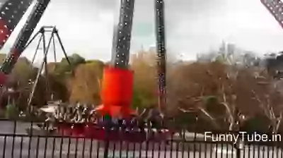 Amazing roller coaster in Amusement park