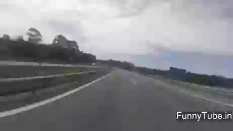 Bike Accident And Saved By Car Amazing Video