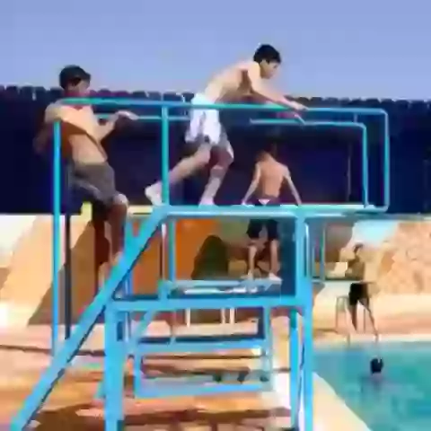 Funny Pool Jump Fail Video