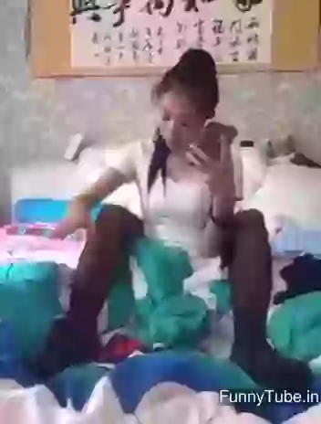 Funny girl biting gif