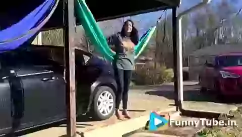 Hot girl doing bollywood style failed GIF