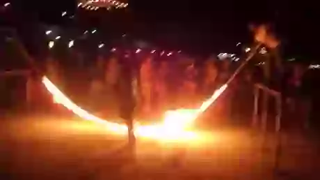 Rope Jump Fail With Fire