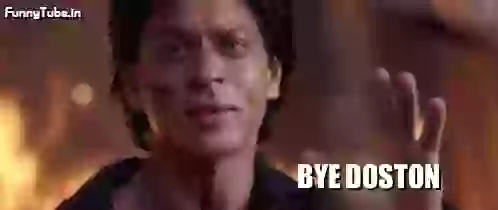 SRK Saying Bye Funny Bollywood GIF