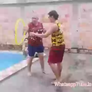 Swimming pool funny swim