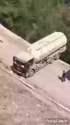 Truck Reverse On Hill  Excellent Driver Must Watch Video
