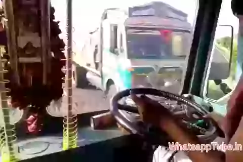 Truck friver doing stunt