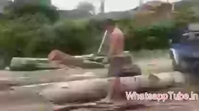 Wood lifting prank