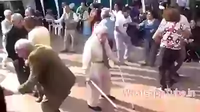 funny dance by old man