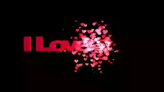 I Love You Red Animated Text